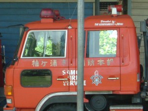 サモア編　日本の消防車
